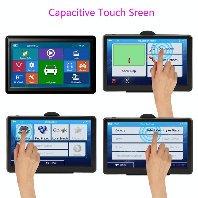 7 Inch Car Gps Navigator 8G + 256M Capacitive Screen Bluetooth Reverse Image - Europe Map 5