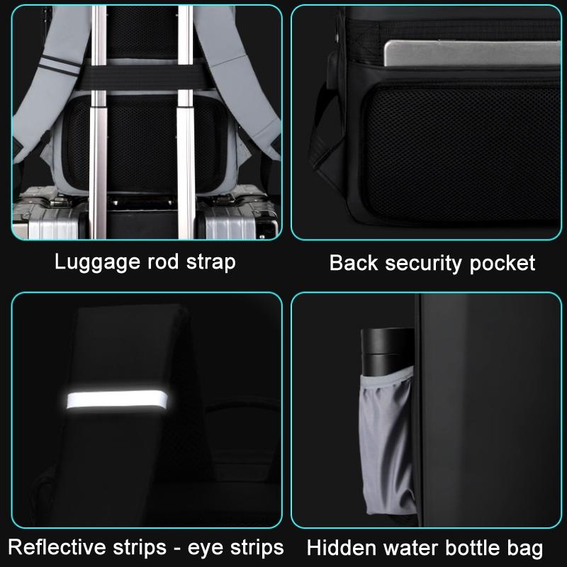 15.6 Gaming Backpack - Durable Hard Shell Black 4