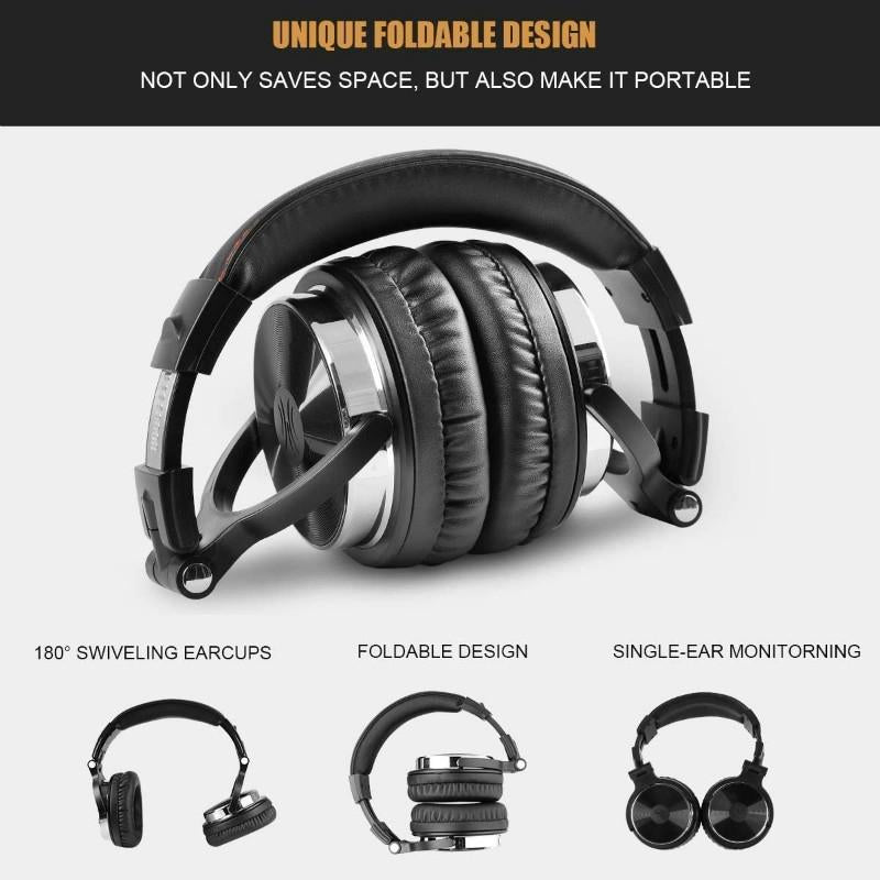 Head-Mounted Wired Headphone With Noise Reduction And Mic Black / Red 7