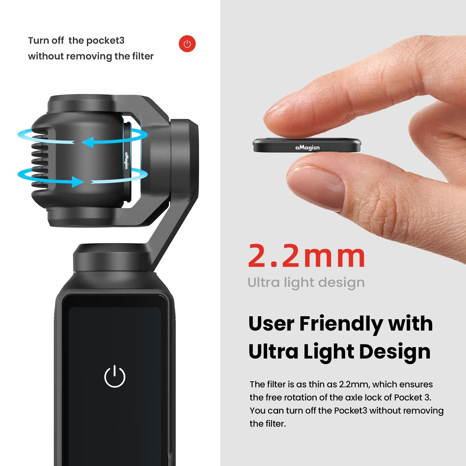 Double-sided Coated Filters for Dji Pocket 3 with Protective Goggles and Cpl Style - Cpl 11