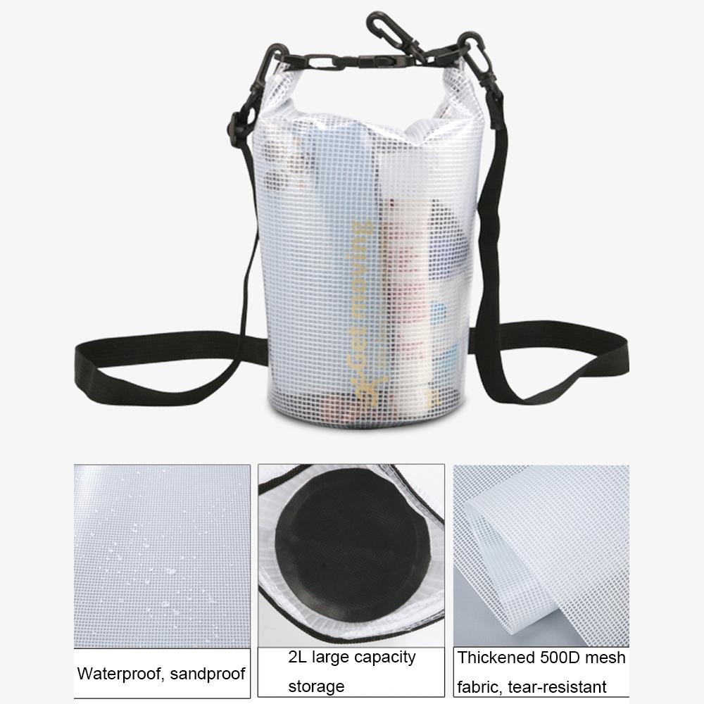 2L Waterproof Bag For Beach Rafting And Swimming Translucent Design 5