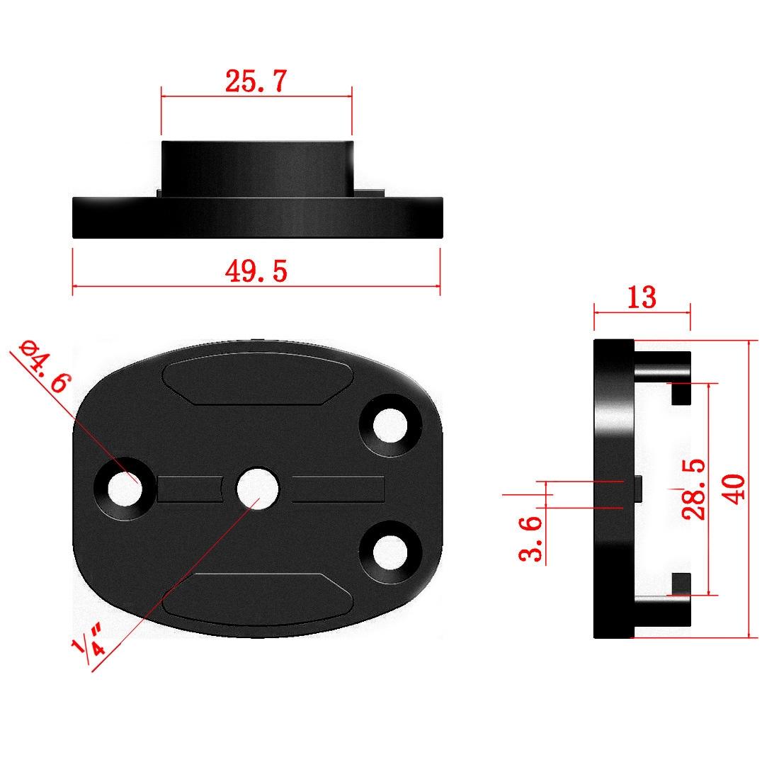4 Holes Aluminum Quick Release Tripod Mount for Sports Camera 4