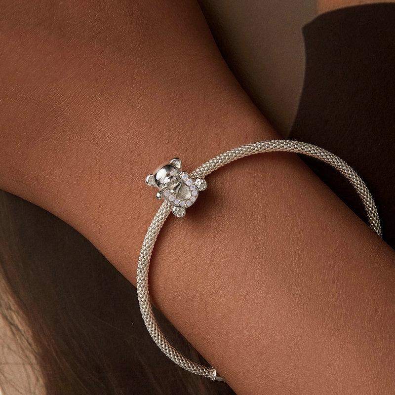 925 Sterling Silver Valentine'S Day Bear Beads 6