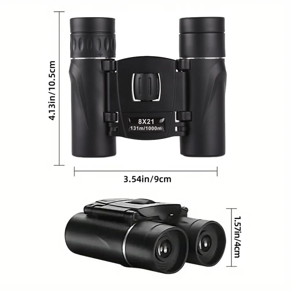 High-power Mini Binoculars for Low-light Night Vision 8x21 4