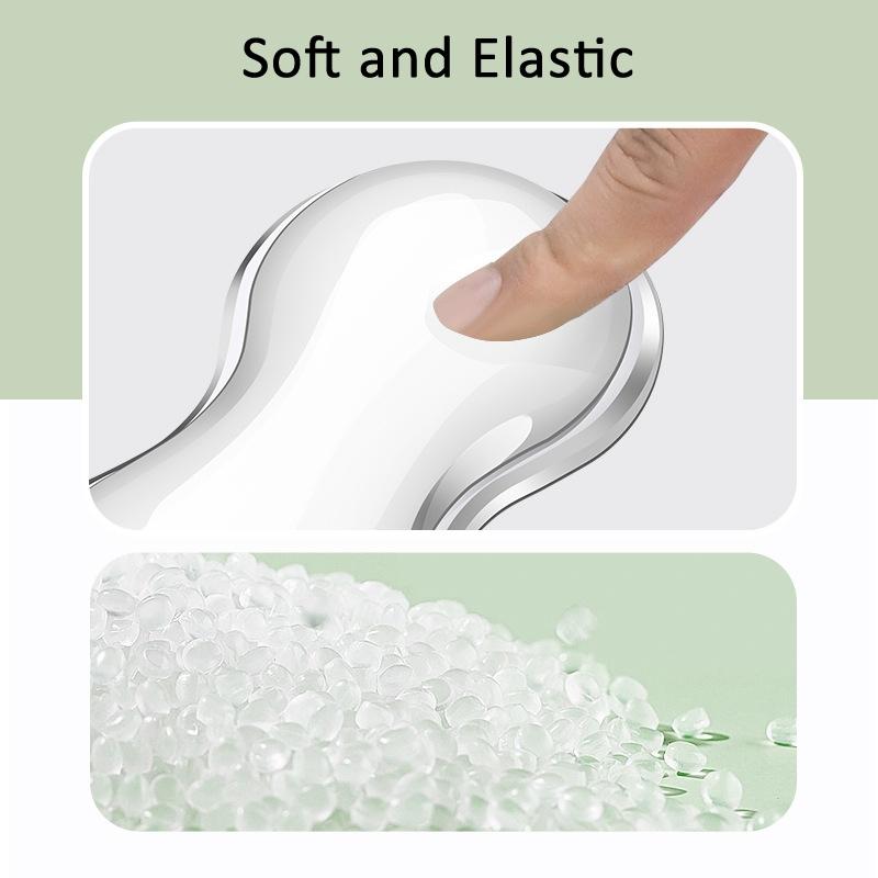 Large Green Silicone Keyboard Wrist Rest & Mouse Pad - Small Transparent 7