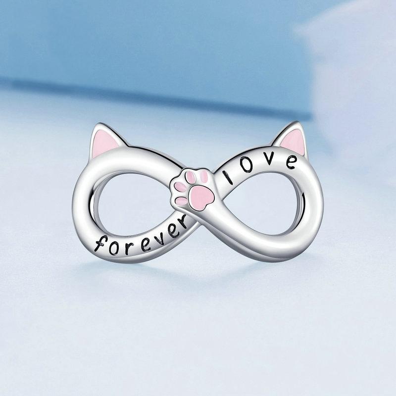 925 Sterling Silver Infinity Cat Bracelet Bsc748 3
