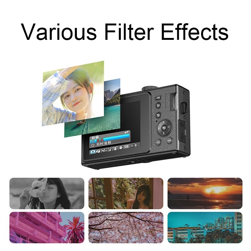 3.0 Hd Children's Digital Camera with 48mp and 3 Screen - Black 7