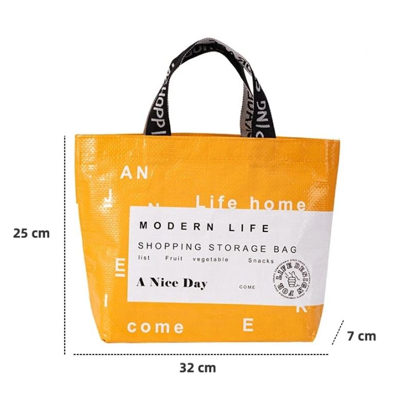 Eco Friendly Large Capacity Folding Shopping Bag Beige - Large Green 3