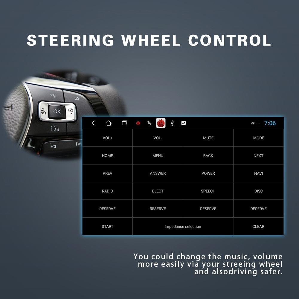 7 Inch Android Car Multimedia Player With Navigation & Bluetooth 2 + 32G - Standard + 4Lights Camera - Fits Volkswagen 11