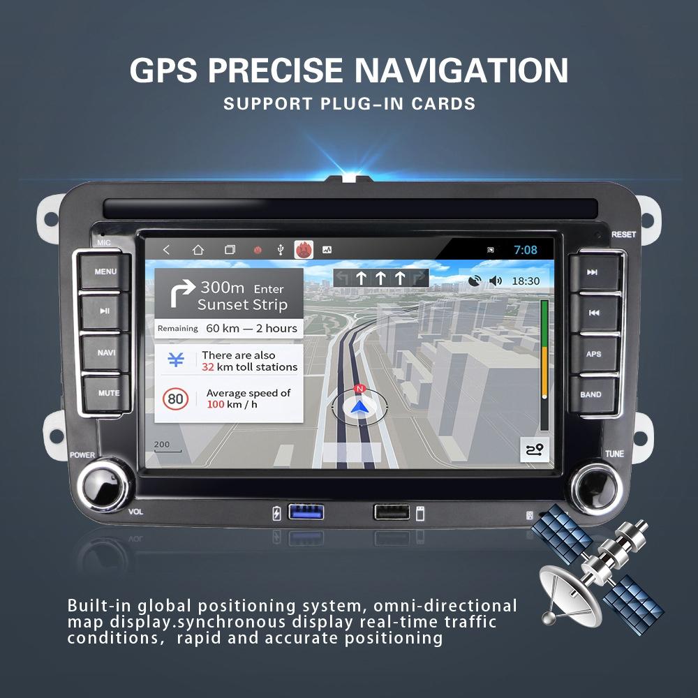 7 Inch Android Car Multimedia Player With Navigation & Bluetooth 2 + 32G - Standard + 4Lights Camera - Fits Volkswagen 13
