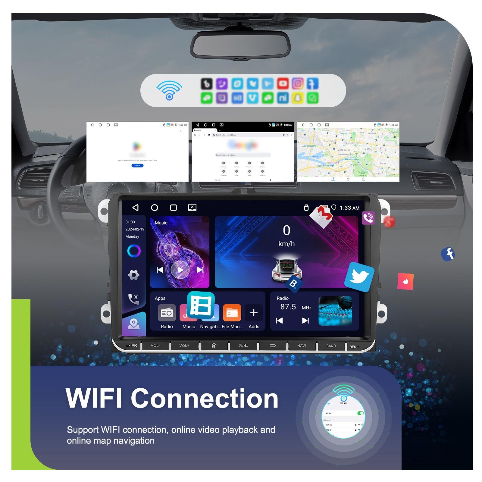 Android 13 Multimedia Player For Vw - 4 + 64G - 9-Inch 13