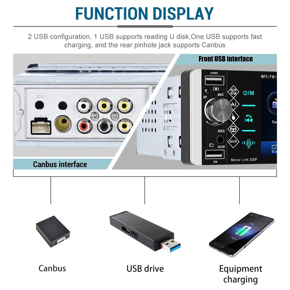5.1 Inch Ips Capacitive Carplay Player - Single Button Control 6