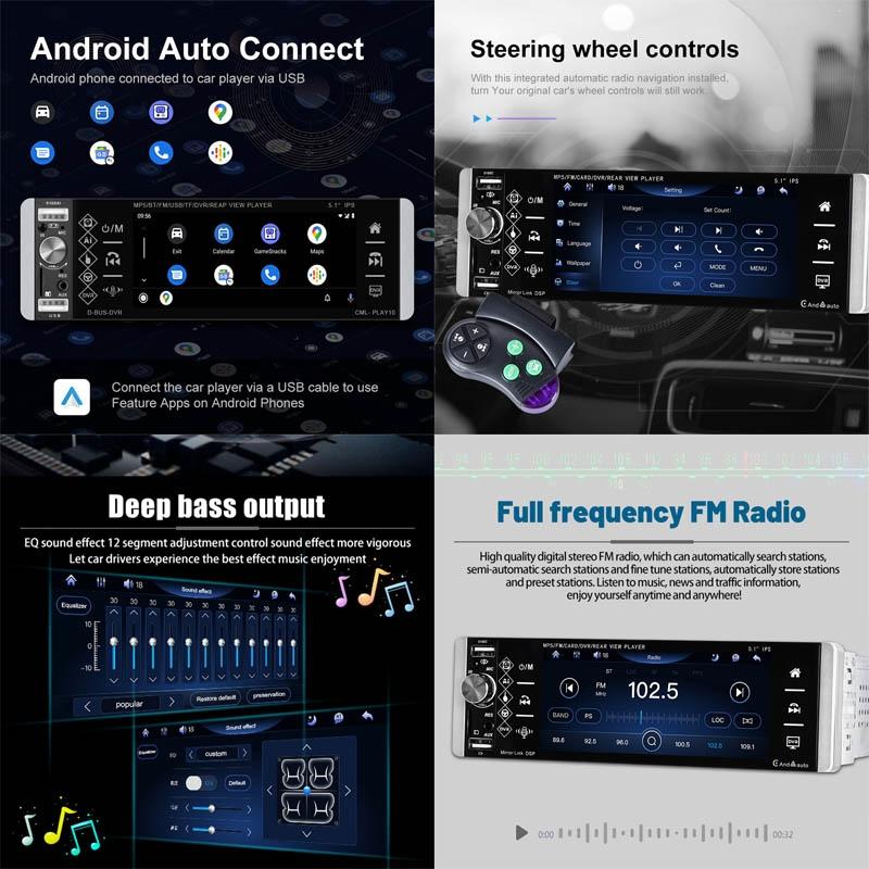 5.1 Inch Ips Capacitive Carplay Player - Single Button Control 7