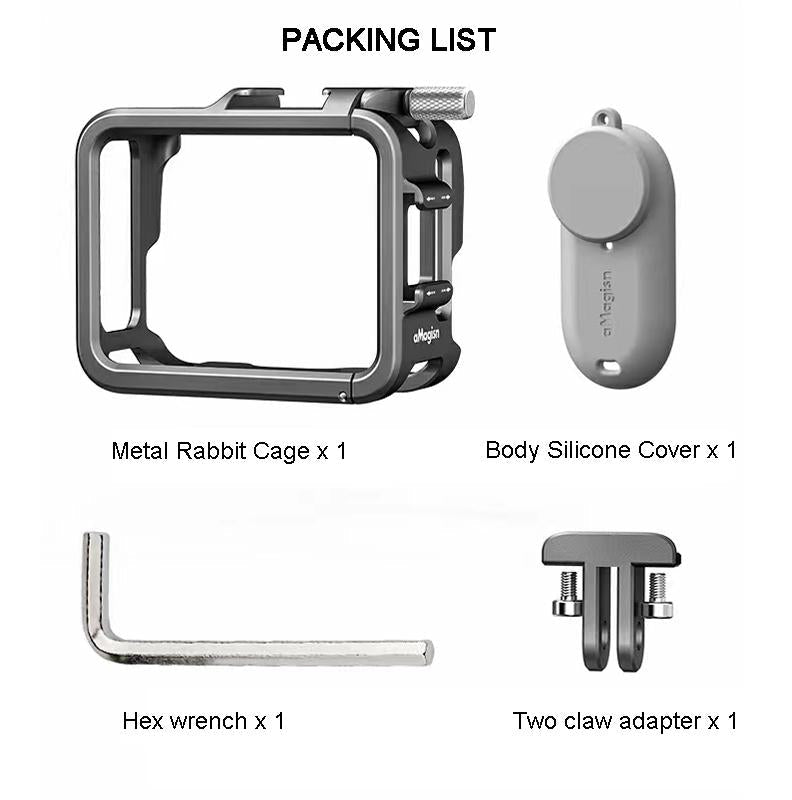 Amagisn Metal Rabbit Cage Protection for Insta360 Go 3 - Bezel Accessories 4