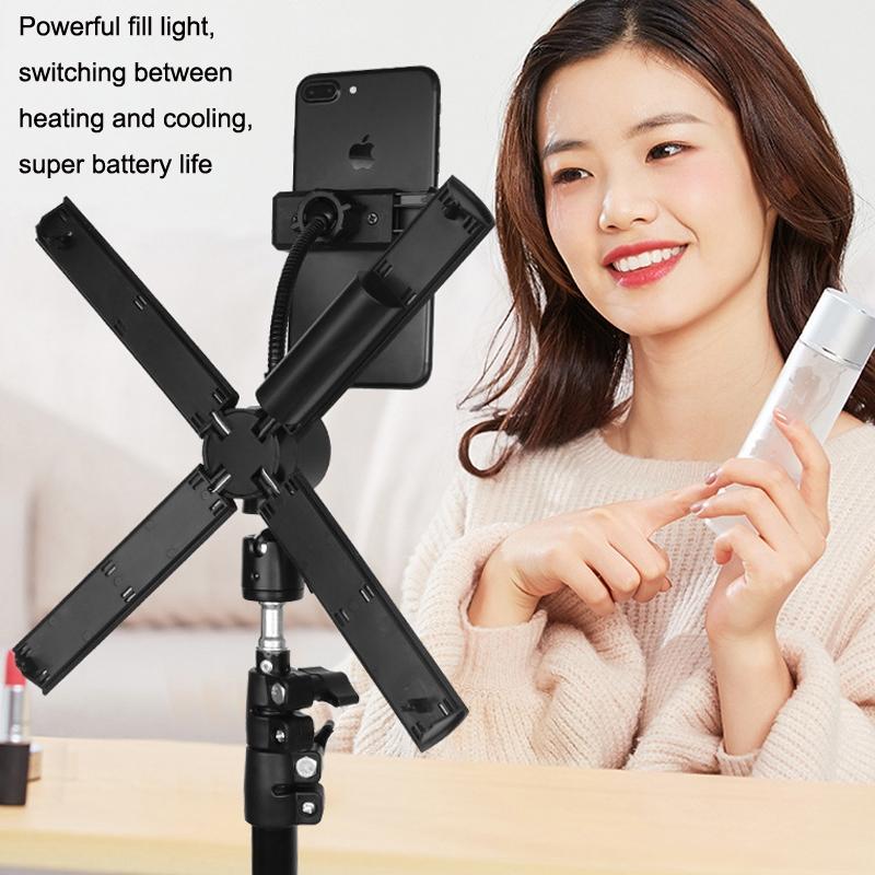 Portable Beauty Live Fill Light for Mobile Phones - Foldable Wire-controlled 6