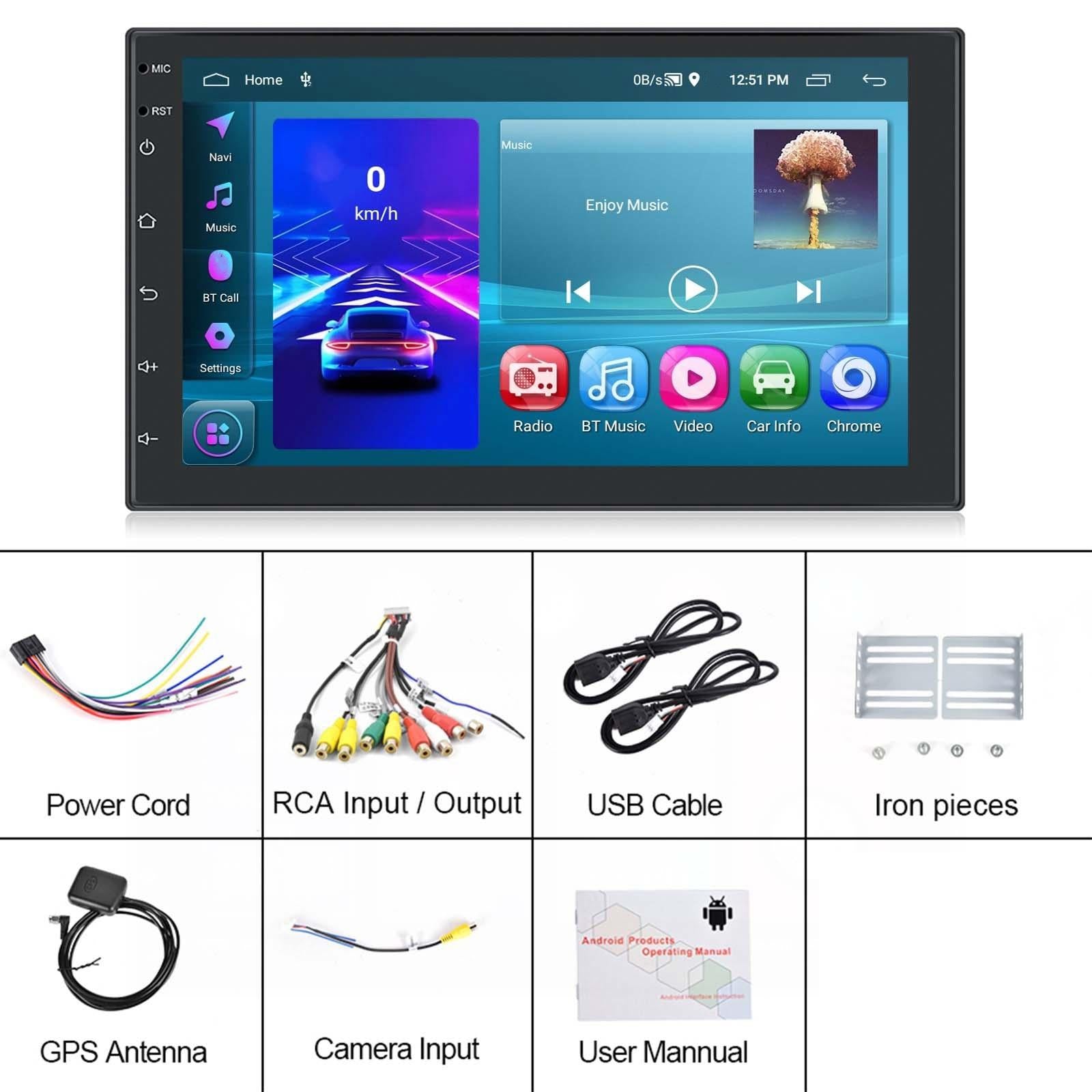 7 Inch Android 11 Carplay Navigation Player - 2 + 32G 3