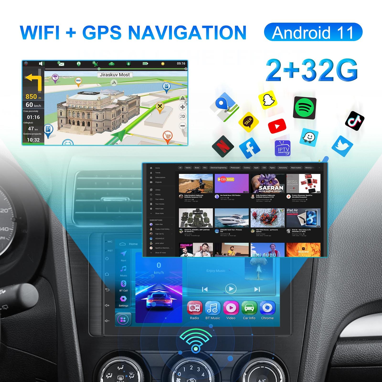 7 Inch Android 11 Carplay Navigation Player - 2 + 32G 6