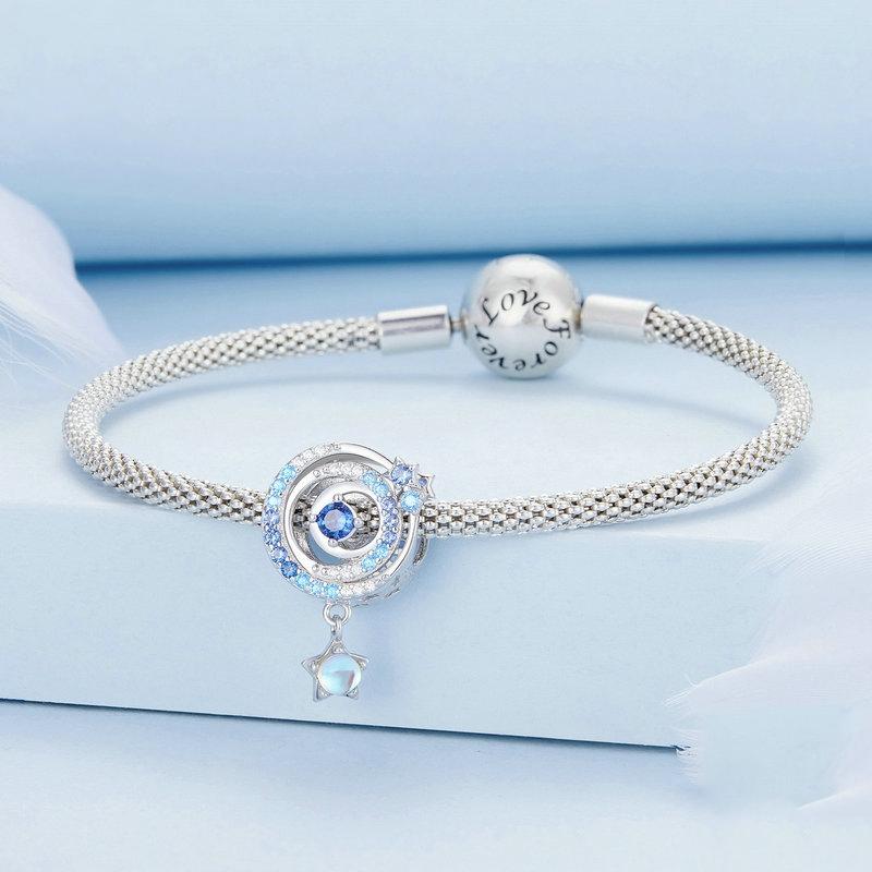 925 Sterling Silver Interstellar Zircon Bracelet In 5