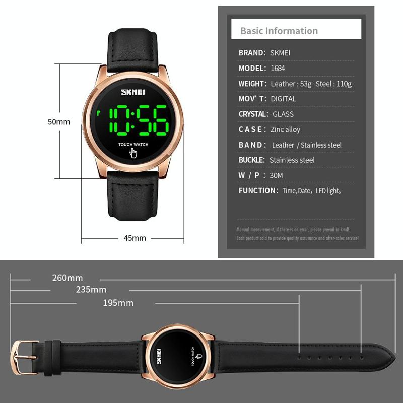 Men Electronic Sports Watch - Versatile Steel Belt Rose Gold 8
