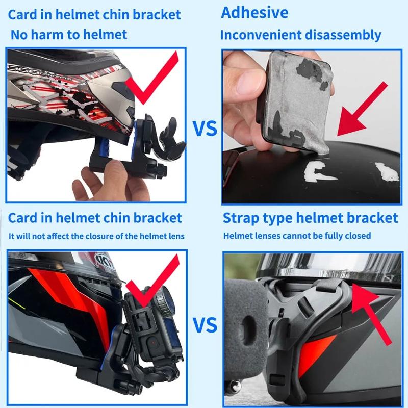 Universal Motorcycle Helmet Mount for Gopro Dji and Sjcam Cameras - Set 1 9