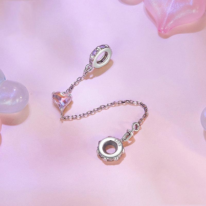 925 Sterling Silver Love Safety Chain For Diy Beading 3
