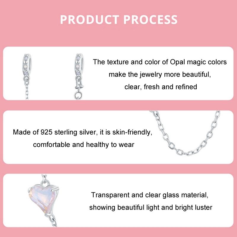 925 Sterling Silver Love Safety Chain For Diy Beading 4
