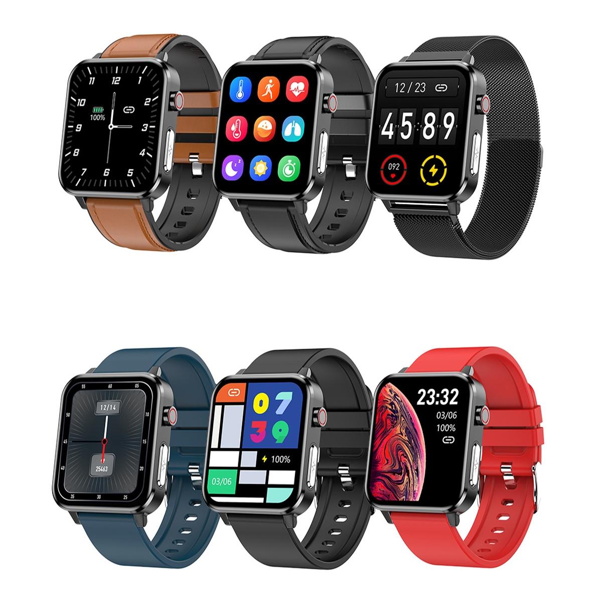 1.7 Inch Smart Bluetooth Watch With Heart Rate Monitor Blue 3
