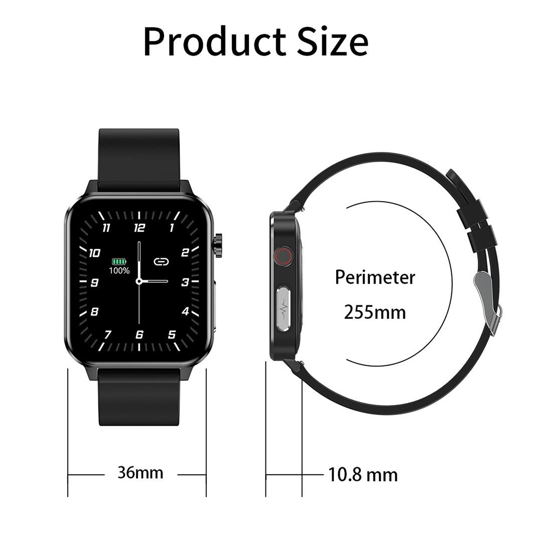 1.7 Inch Smart Bluetooth Watch With Heart Rate Monitor Blue 4