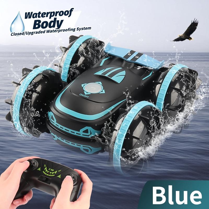 2.4g Amphibious Rc Vehicle - Green / Blue 7