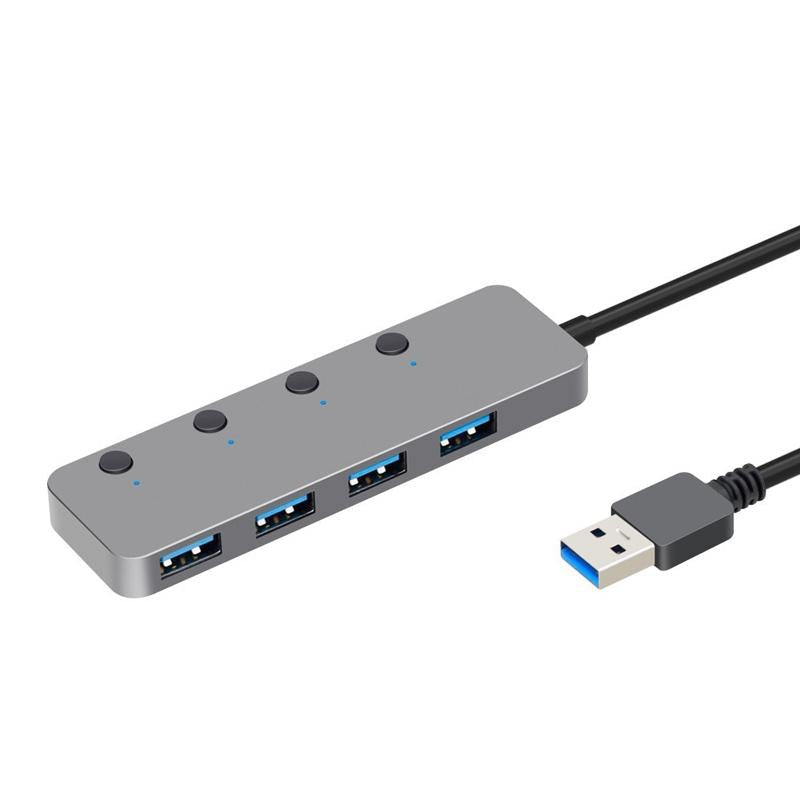 Usb 3.0 4-Port Type-C Aluminum Alloy Hub 30Cm Cable