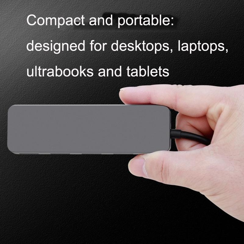 Usb 3.0 4-Port Type-C Aluminum Alloy Hub 30Cm Cable 6