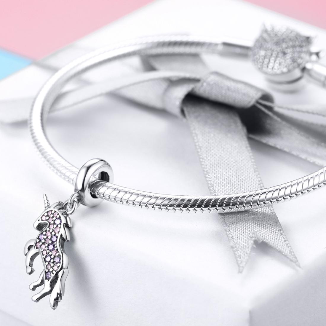 925 Sterling Silver Diy Unicorn Beaded Bracelet & Necklace Set Pendant Beads Style - Bead 7