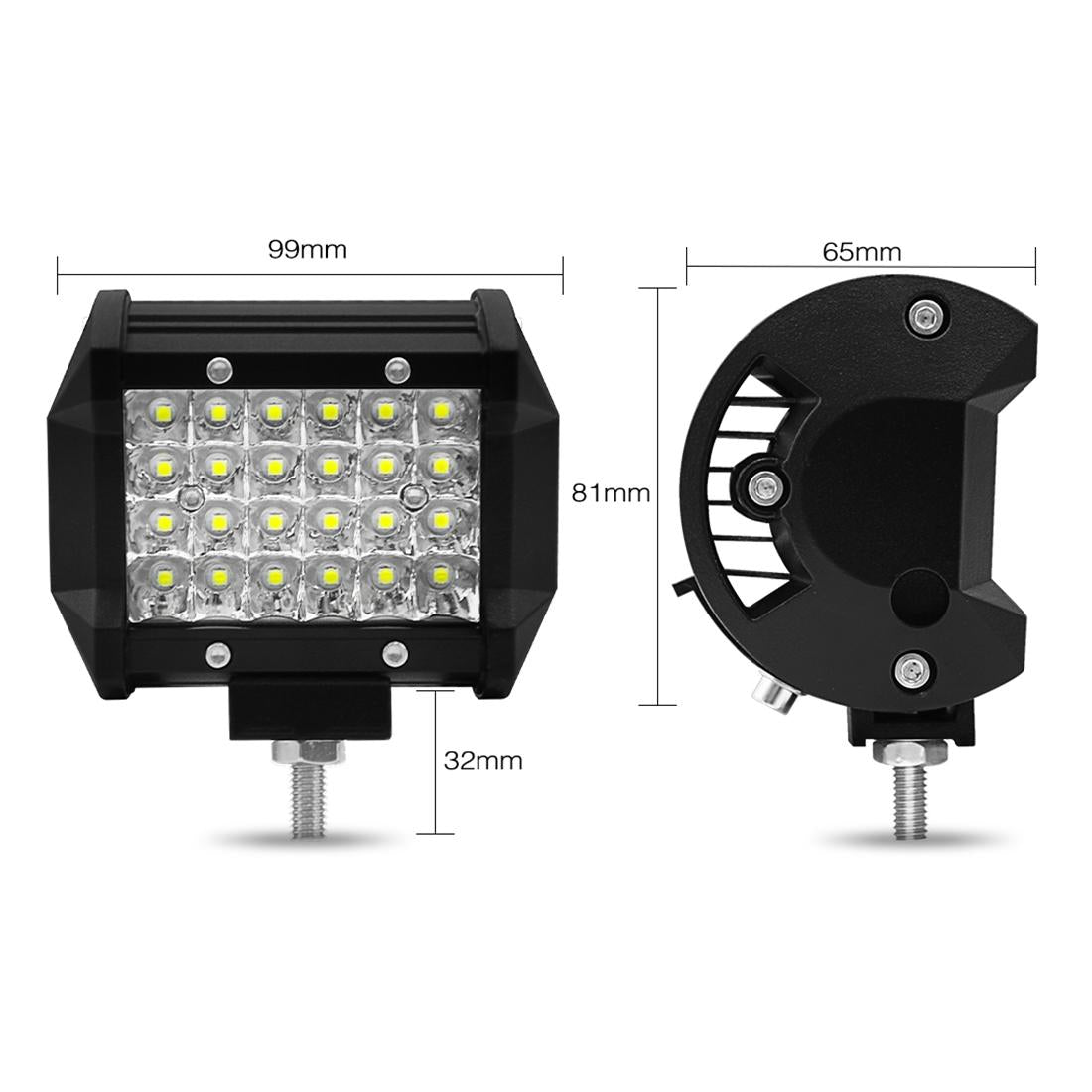 4 Inch 18W 1800Lm 4 Row Led Strip Light Working Refit Off - Road Vehicle Lamp Roof Strip Light 3