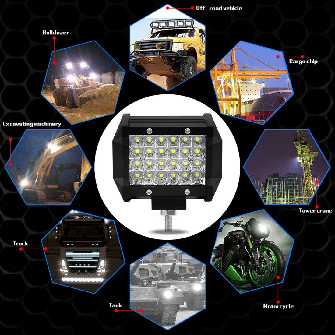 4 Inch 18W 1800Lm 4 Row Led Strip Light Working Refit Off - Road Vehicle Lamp Roof Strip Light 7