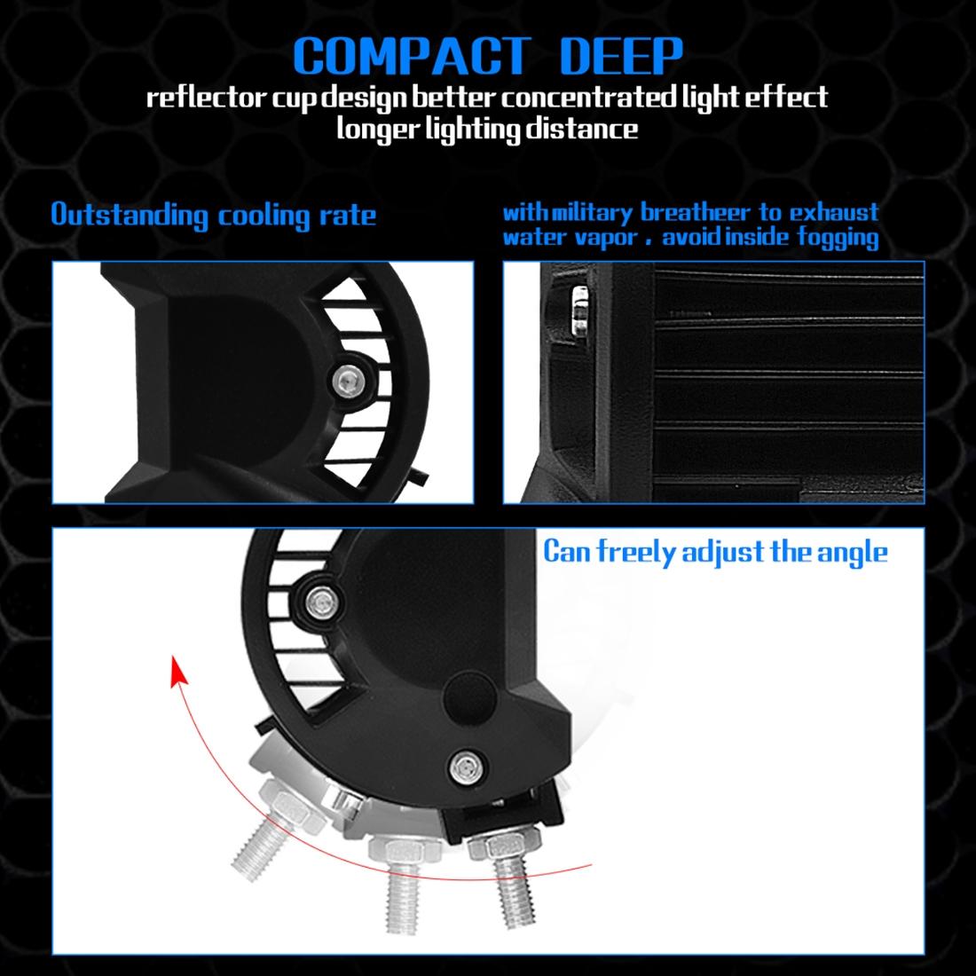 4 Inch 18W 1800Lm 4 Row Led Strip Light Working Refit Off - Road Vehicle Lamp Roof Strip Light 12