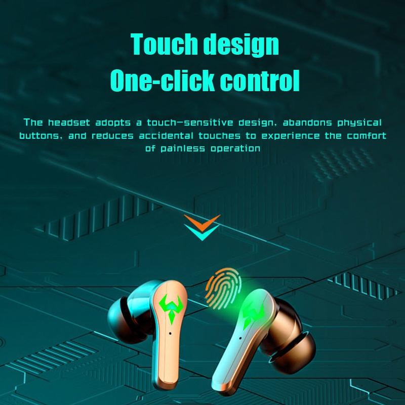 Low Latency Wireless Bluetooth Game Earphones with Colourful Lights - Digital Display 11