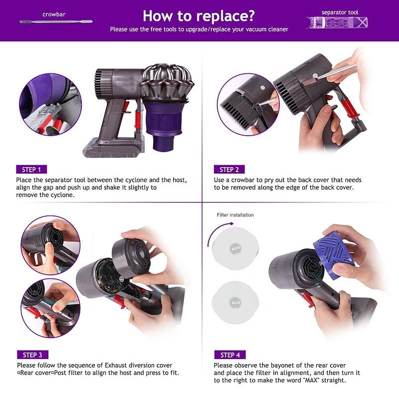 Motor Back Cover for Dyson V6 Vacuum Cleaner Accessories 7