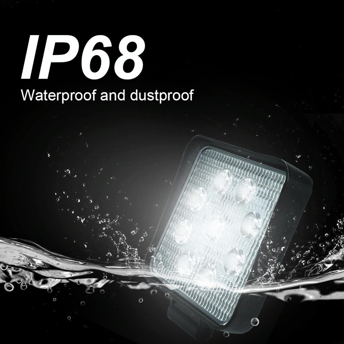 6.7W White Light Square - Shaped Waterproof Car Boat Marine Work Lights Spotlight Led Bulbs Dc 9 - 30V 10