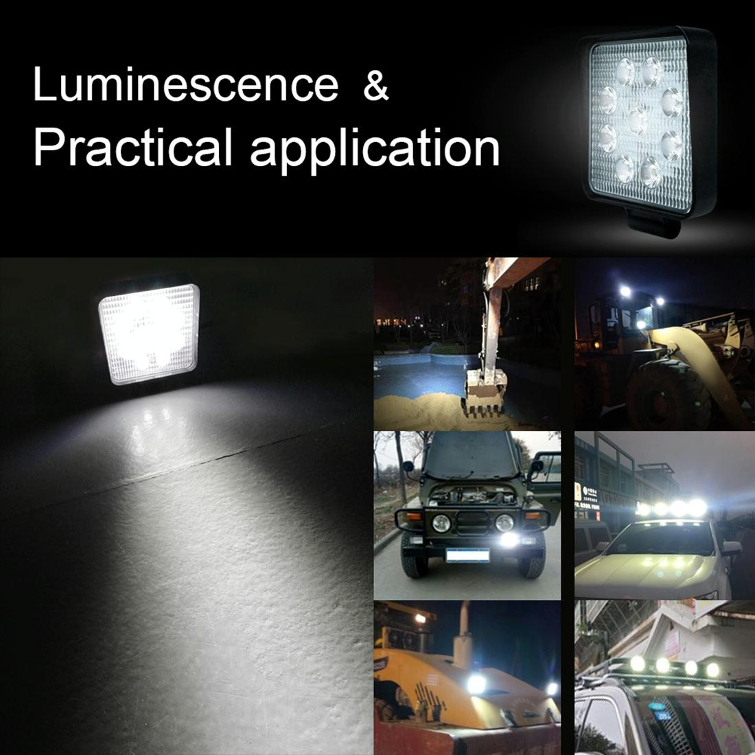 6.7W White Light Square - Shaped Waterproof Car Boat Marine Work Lights Spotlight Led Bulbs Dc 9 - 30V 12