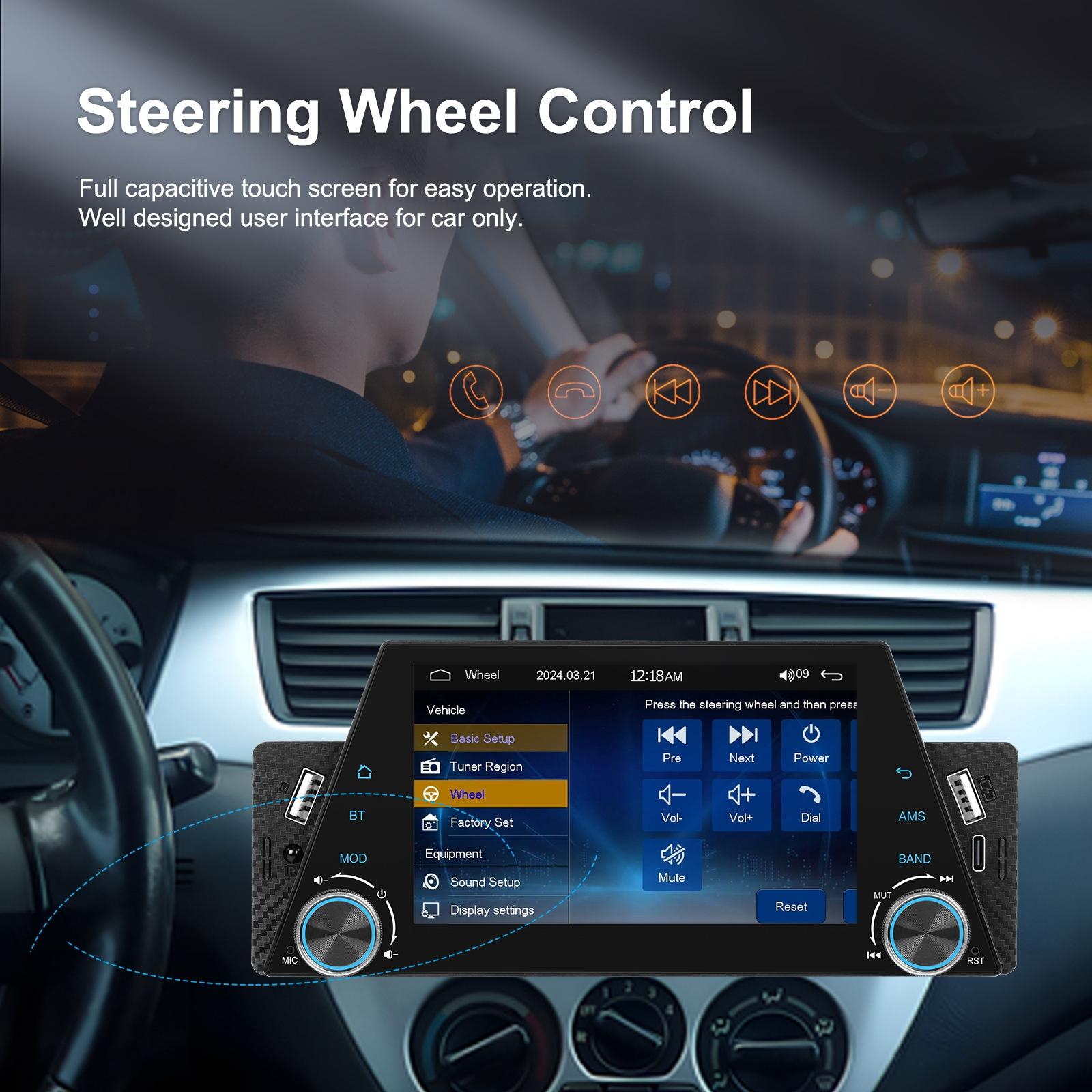 5 Inch Car Multimedia Player - Mirror Link / Steering Wheel Control - Standard 9