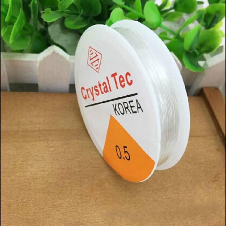 5 Piece Clear Elastic Fishing Line For Diy Jewelry Bead Making And Crafts 0.5Mm 3