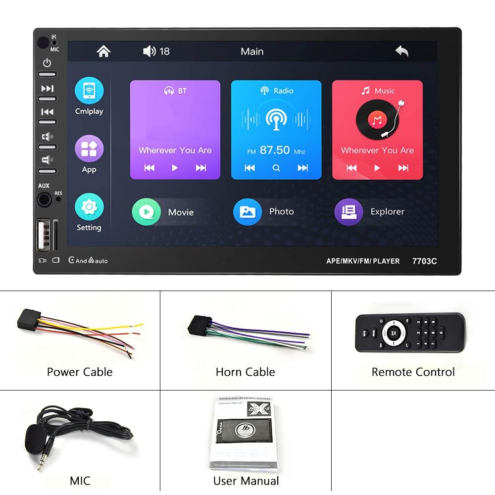 7 Inch Car Double Butt Mp5 Bluetooth Player - Universal Fit 3