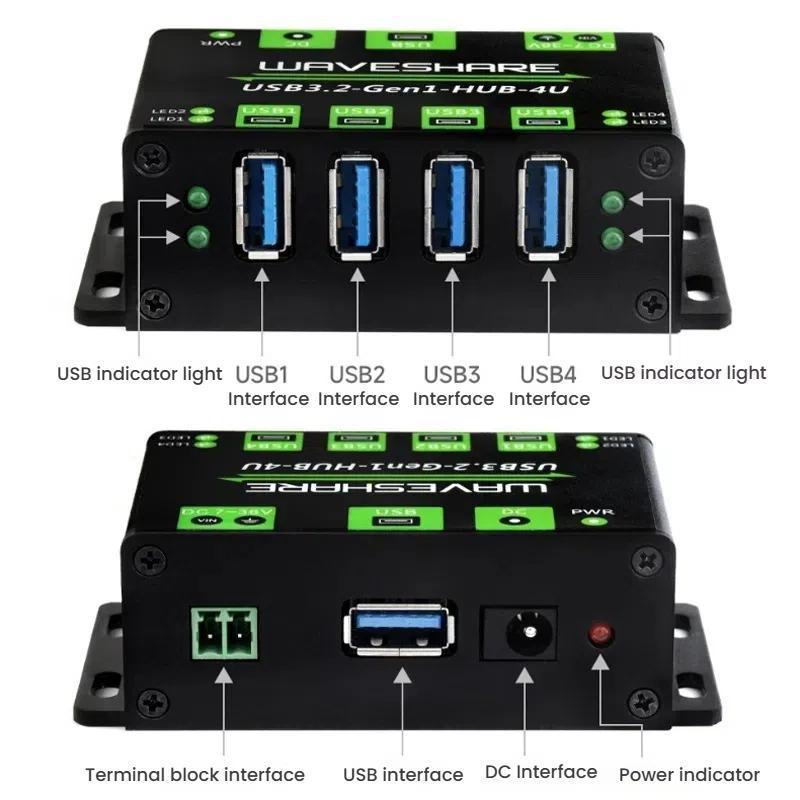 4-Port Usb 3.2 Hub With Metal Case 7