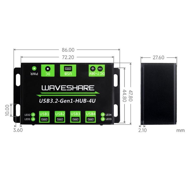 4-Port Usb 3.2 Hub With Metal Case 8