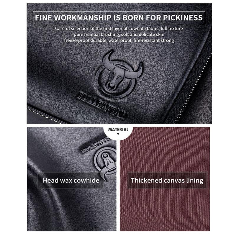 Dark Brown Cowhide Messenger Bag For Men 6