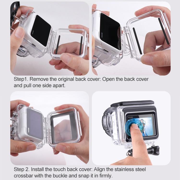Waterproof Case for Insta360 Go 3 with Touch Back Cover 4