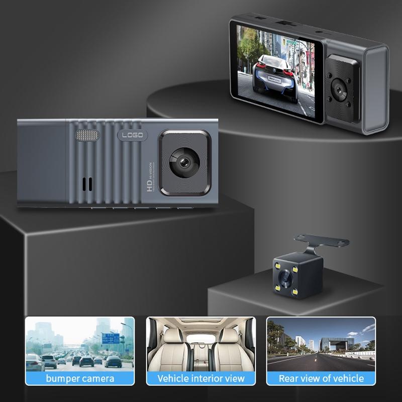 3-in-1 Car Dash Cam with Wifi 1080p Night Vision 3 Ips Screen 32gb - 32G 3