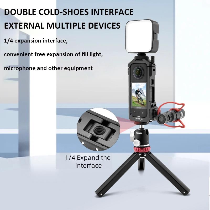 Insta360 one X3 Metal Cage with Extended Frame and T1 Tripod 7