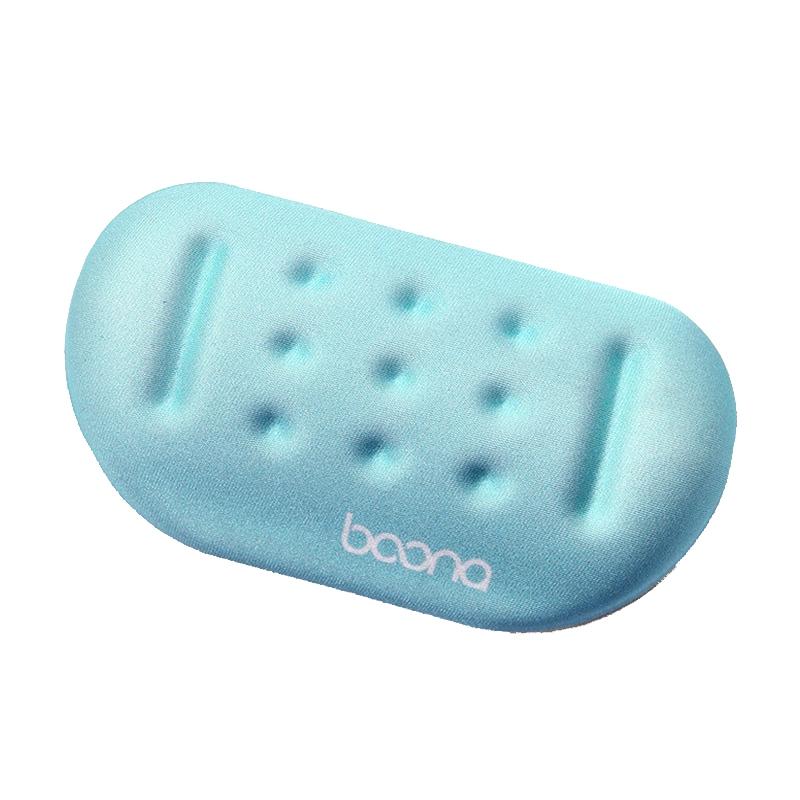 Silicone Memory Wrist Pad With Massage Hole Blue
