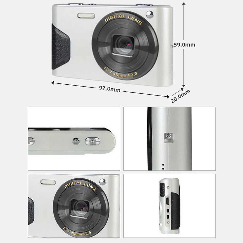 Retro 4K Digital Camera With 2.7 Lcd Screen - 30W Standard White 6